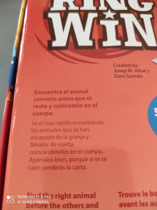 Juego de mesa. Ring Win