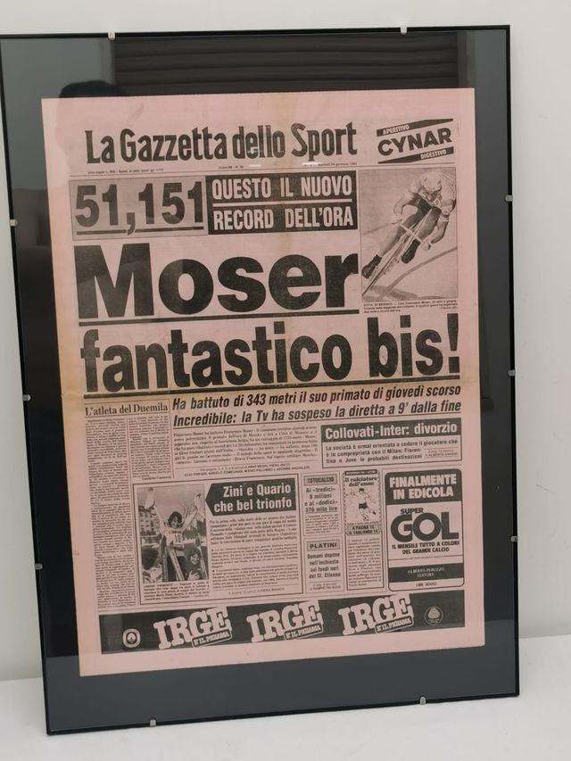 Gazzetta dello sport del 1984 Moser