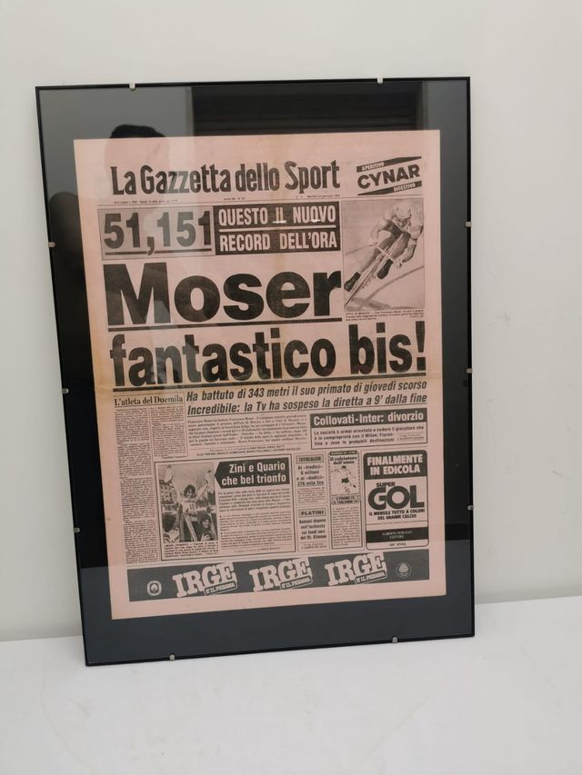 Gazzetta dello sport del 1984 Moser