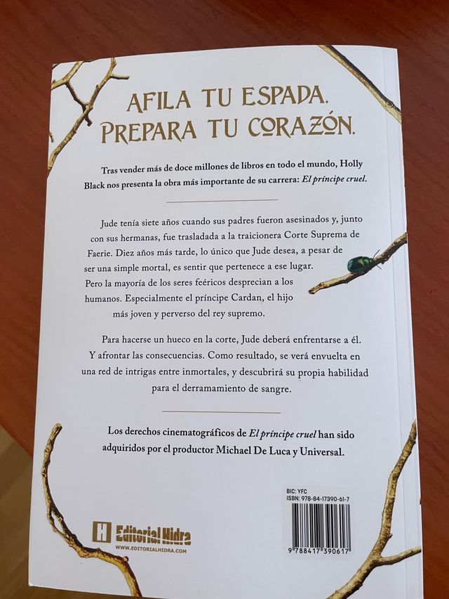 Libro: “El Príncipe Cruel”