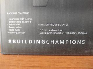 Barra de sonido y subwoofer