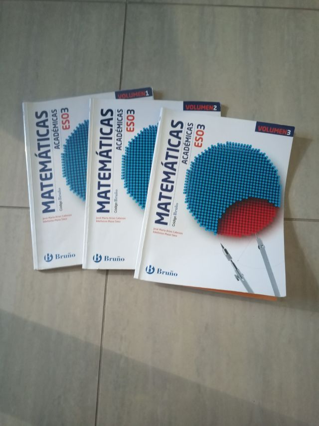 Libros matemáticas 3 ESO.