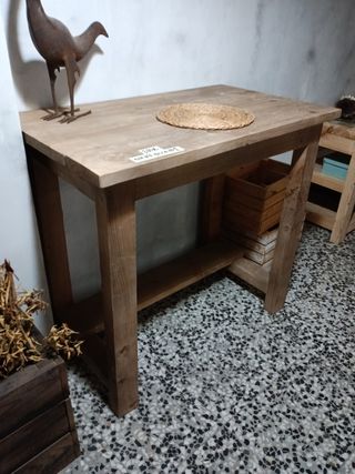 OFERTA Mesa alta madera rústica 