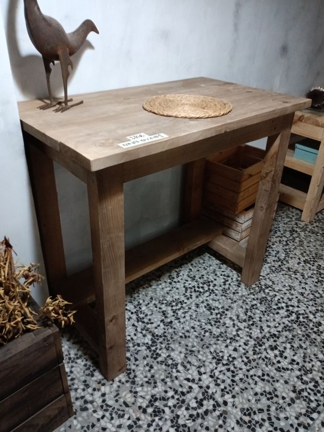 OFERTA Mesa alta madera rústica