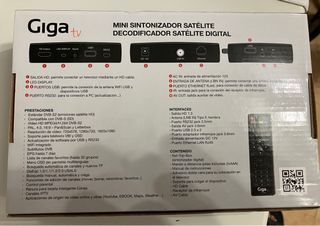GIGA TV HD360 IPS MiniSintonizador satélite DVB-S2