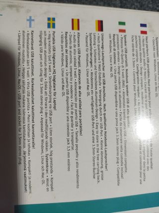 Altavoces con alimentación USB