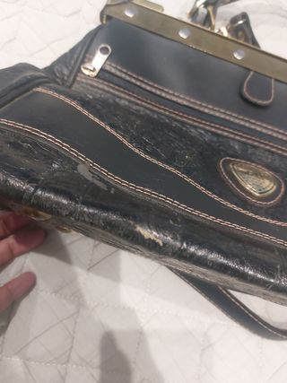 Bolso maletin piel negro