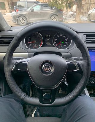 Funda cubierta volante de piel VW