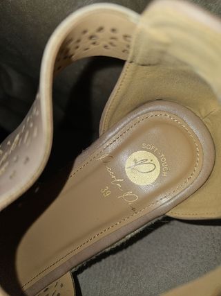 Zapato sandalia marrón cuña plataforma