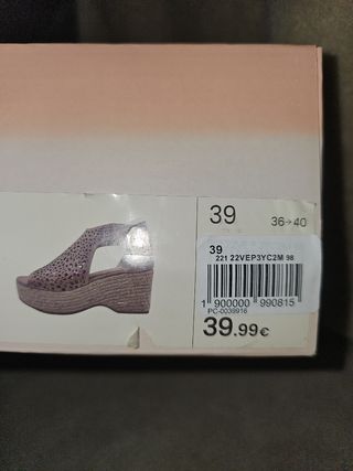 Zapato sandalia marrón cuña plataforma