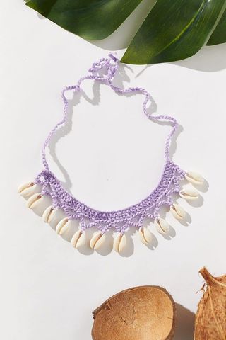 Collar Zula - Crochet azul claro