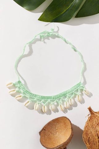 Collar Zula - Crochet azul claro