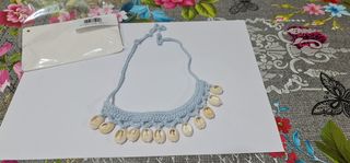 Collar Zula - Crochet azul claro