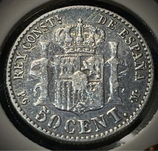 50 Centimos Alfonso XIII 1892*9*2