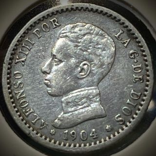 50 centimos Alfonso XIII 1904*10 PGV plata