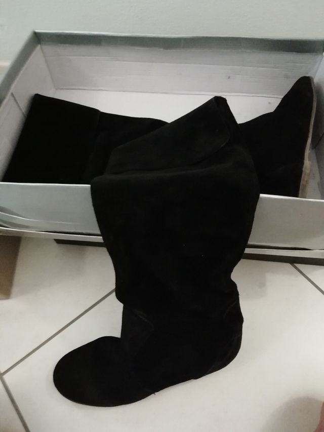 Stivaletti in velluto nero