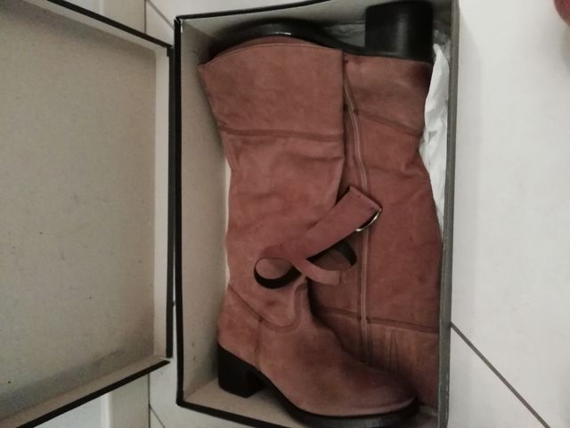 Stivaletti in cuoio stile texas