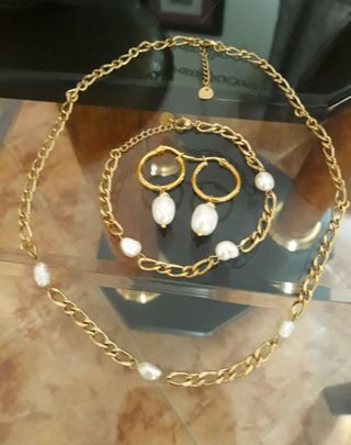 Collar perla 5.50€ la unidad, de acero Inoxidable