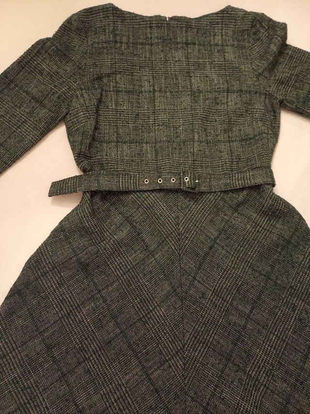 Vestido verde botella