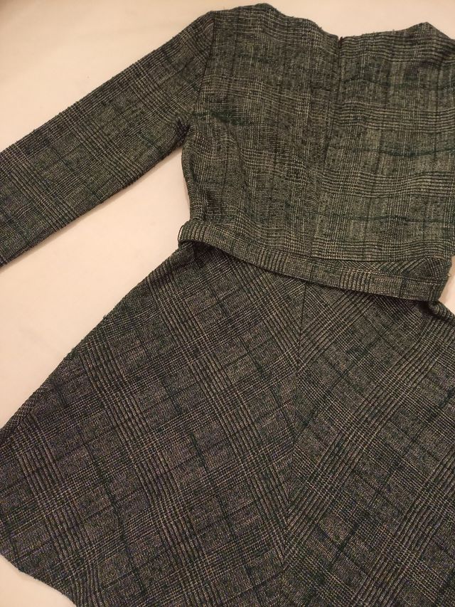 Vestido verde botella