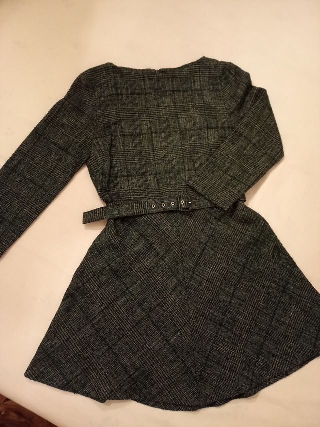 Vestido verde botella