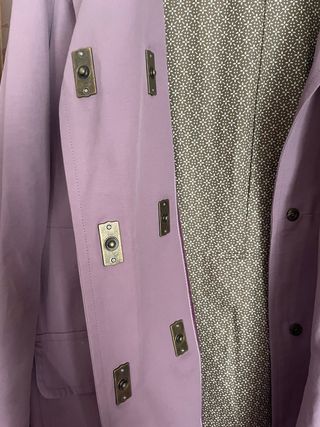 Gabardina morada Cortefiel