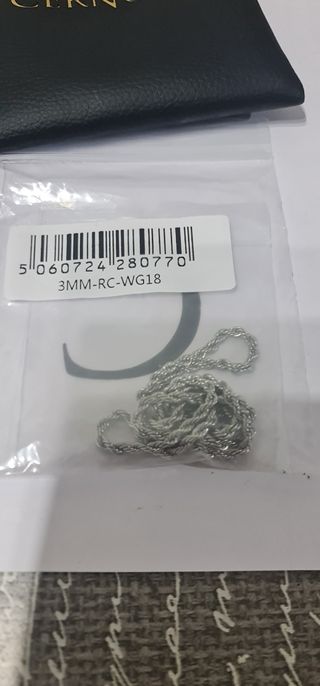 CADENA DE CUERDA DE 3 MM - ORO BLANCO
