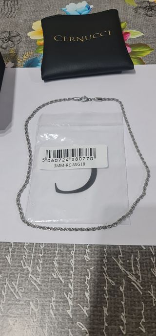 CADENA DE CUERDA DE 3 MM - ORO BLANCO