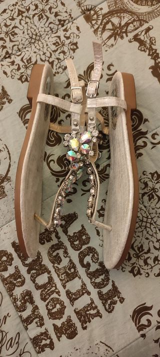 Sandalias planas de fiesta 37