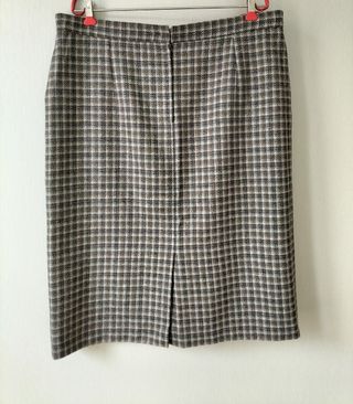 Falda marrón cuadros