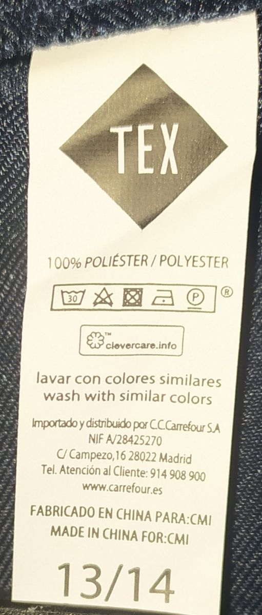 Pantalones TEX uniforme colegio 13-14 años