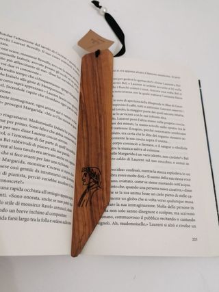 Segna libro in legno d'ulivo siciliano