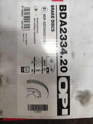 Discos de Frenos Traseros BMW NUEVOS