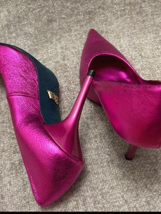 Zapatos fucsia metalizado 37 Zara