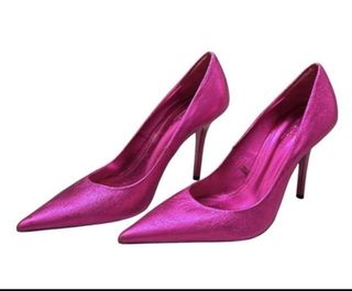 Zapatos fucsia metalizado 37 Zara