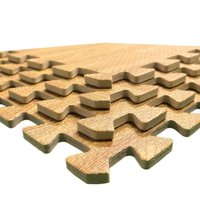 Tatami Puzzle 1cm 60x60cm– Pack 4 uds, Parquet 