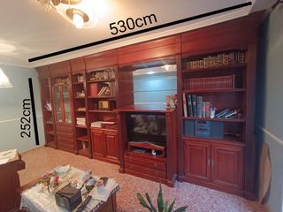 mueble salon antiguo roble
