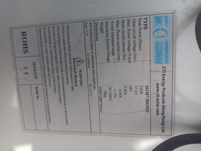 Lote 6 placas solares