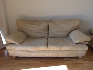 Sofa 3 piel alcántara + tabla abdominales regalo