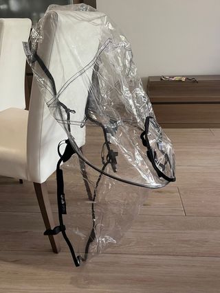 capota rosa pastel + plastico lluvia bugaboo bee3