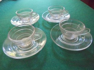 Set 4 tazzine da caffè con piattino anni '50