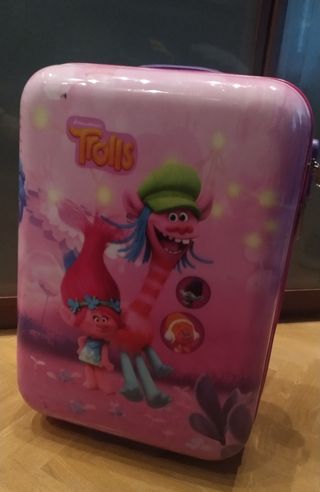 Maleta troller cabina infantil.Trolls