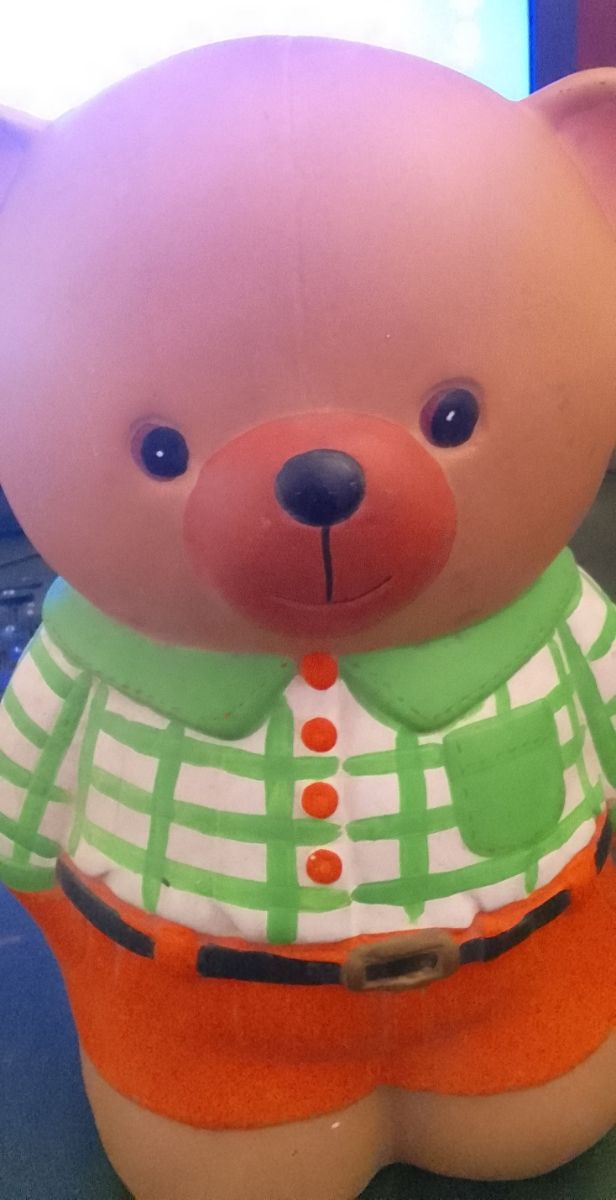 Salvadanaio vintage in terracotta 27 cm