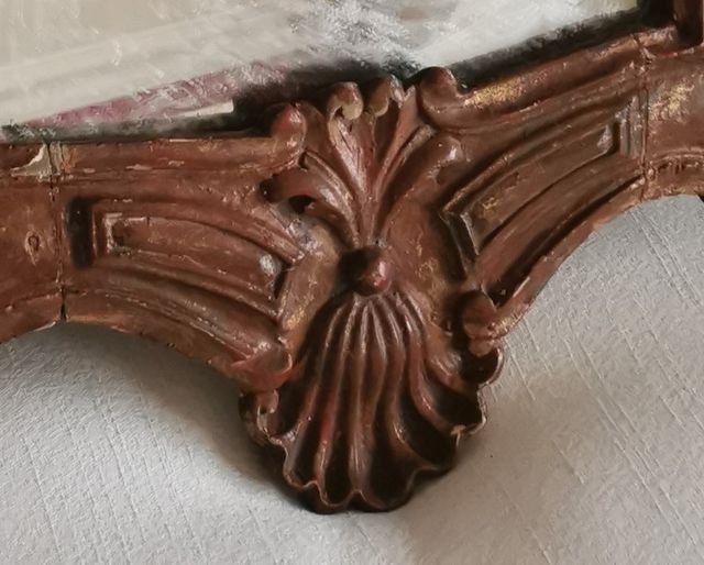 ESPEJO CORNUCOPIA DE MADERA SIGLO XVII - XVIII