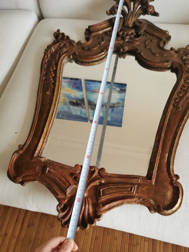 ESPEJO CORNUCOPIA DE MADERA SIGLO XVII - XVIII