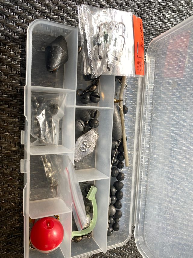 cajita de plomos pesca