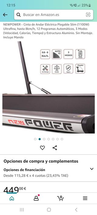 Cinta de correr NewPower Plegable Slim