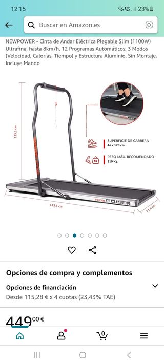 Cinta de correr NewPower Plegable Slim
