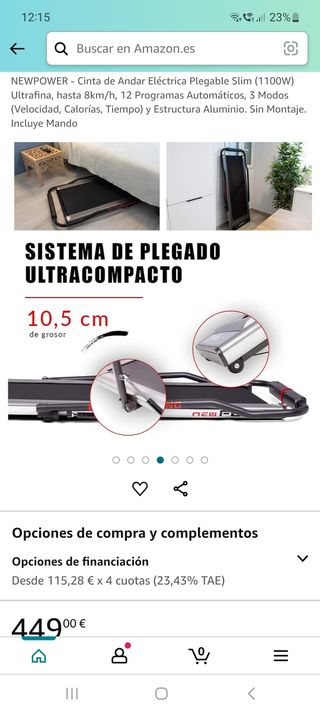 Cinta de correr NewPower Plegable Slim