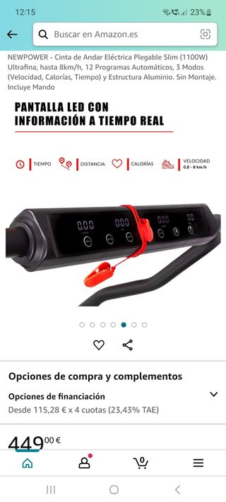 Cinta de correr NewPower Plegable Slim